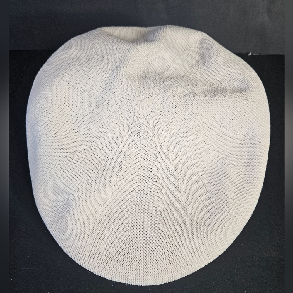 Cream Knit Beret Paperboy Cap